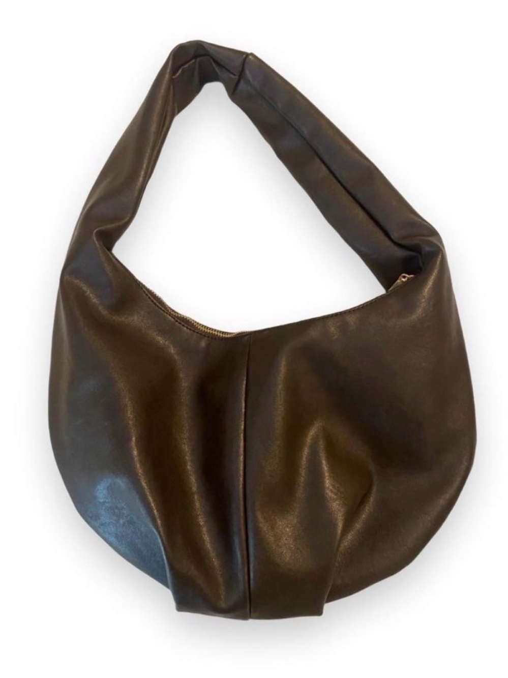 Urban Expressions Dark Brown Crescent Shoulder Bag